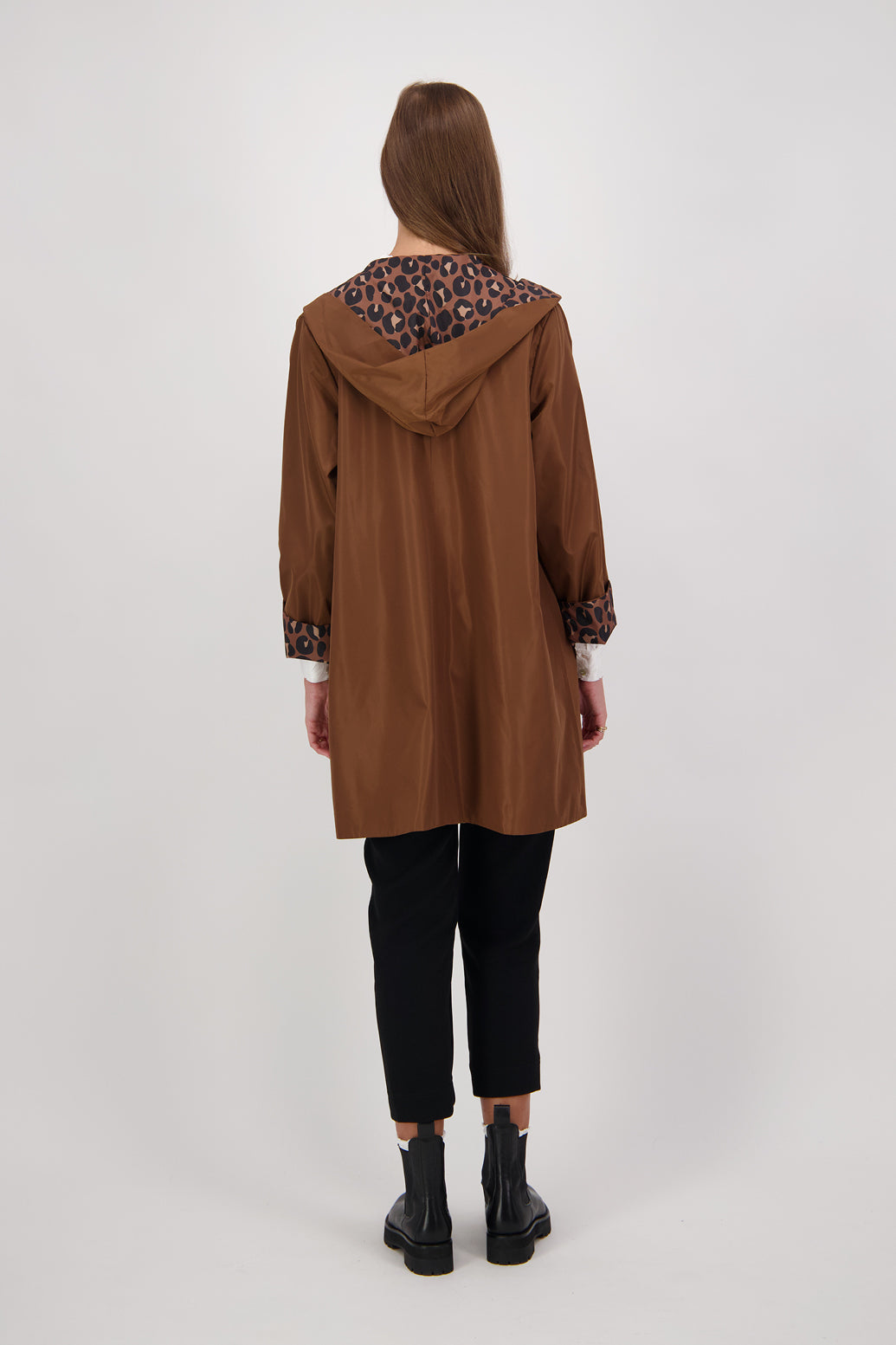 Calder Reversible Rain Jacket - Tan/Animal