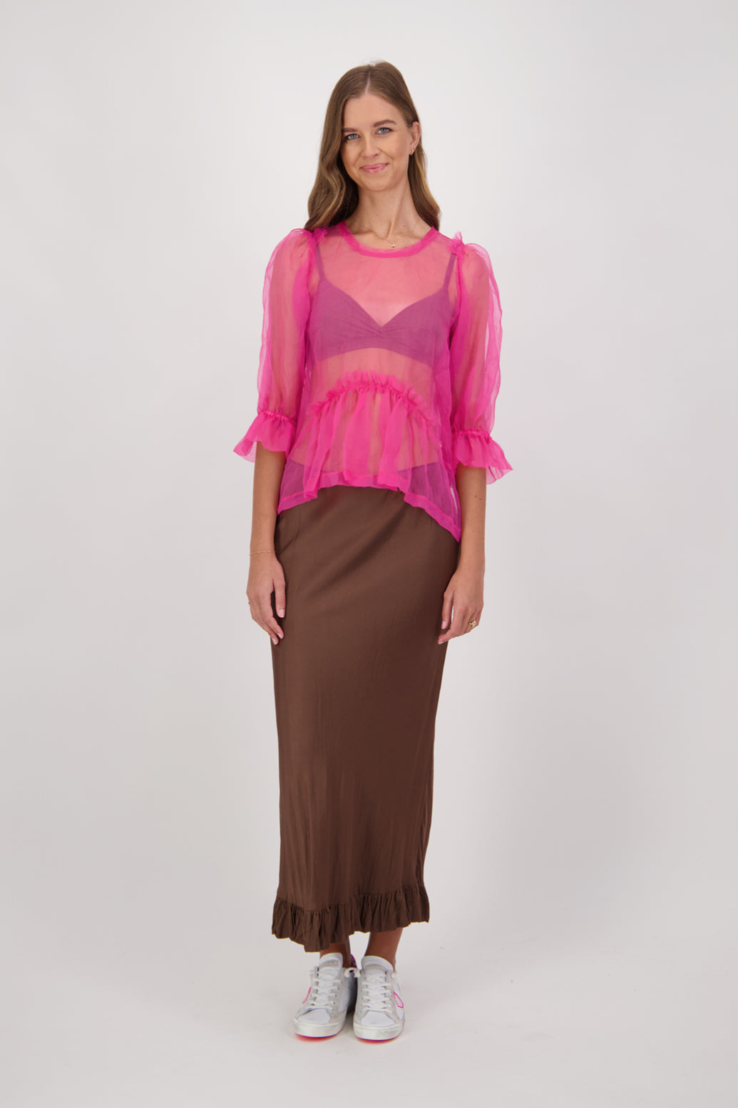 Cece Silk Top - Pink