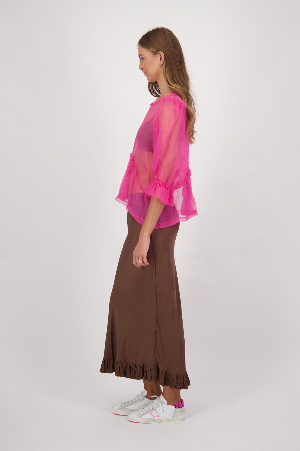 Cece Silk Top - Pink