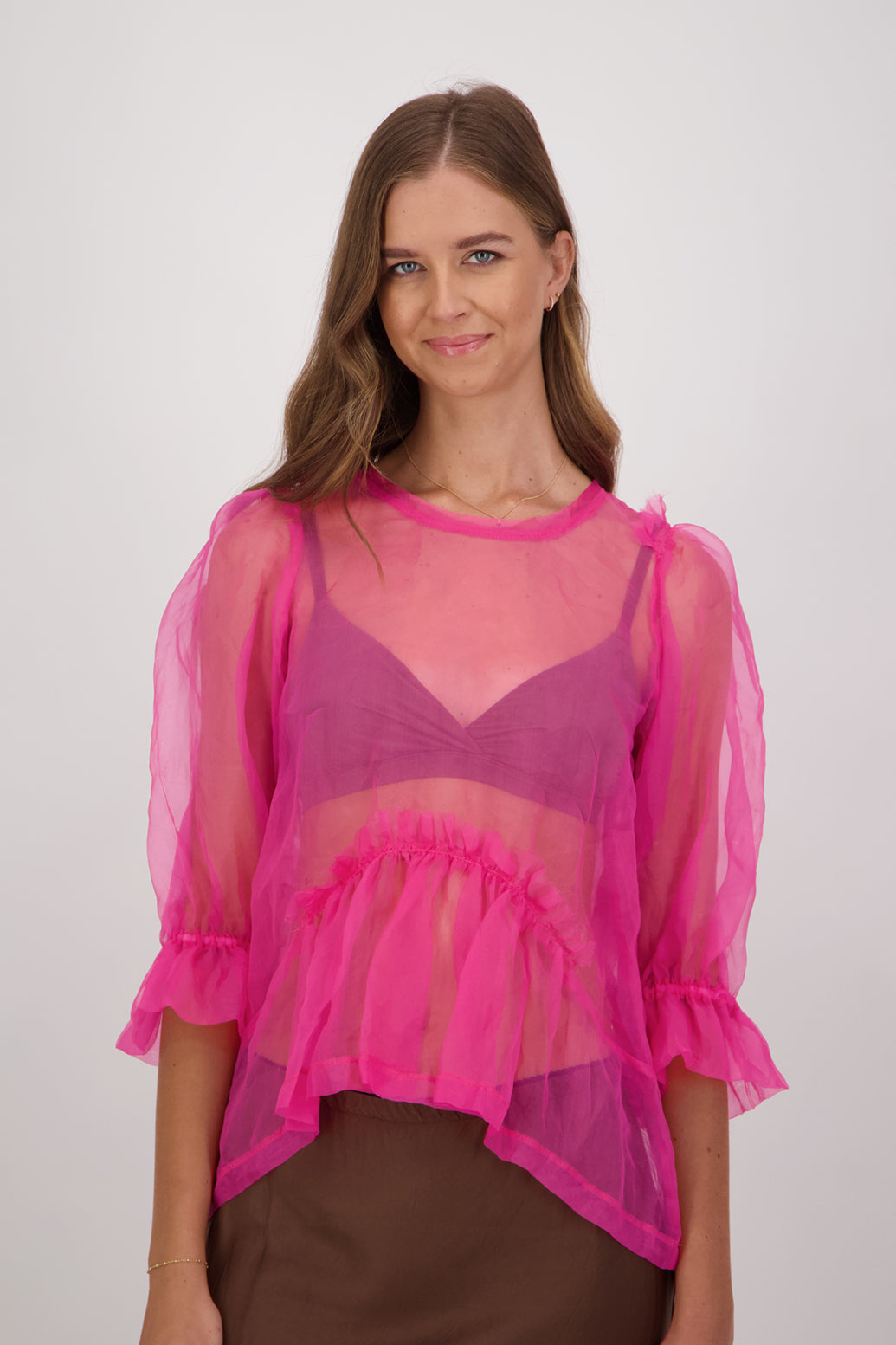 Cece Silk Top - Pink