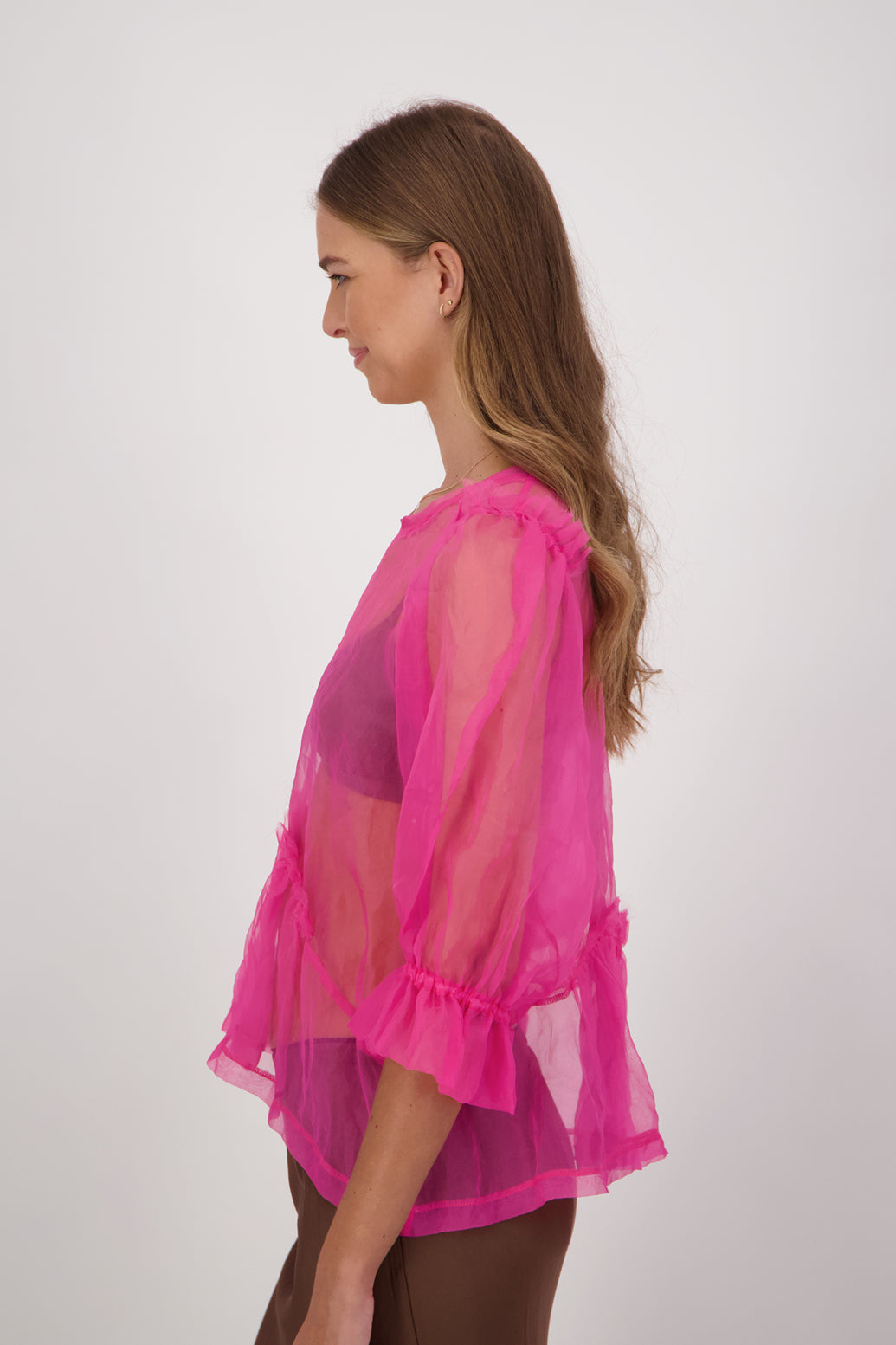 Cece Silk Top - Pink