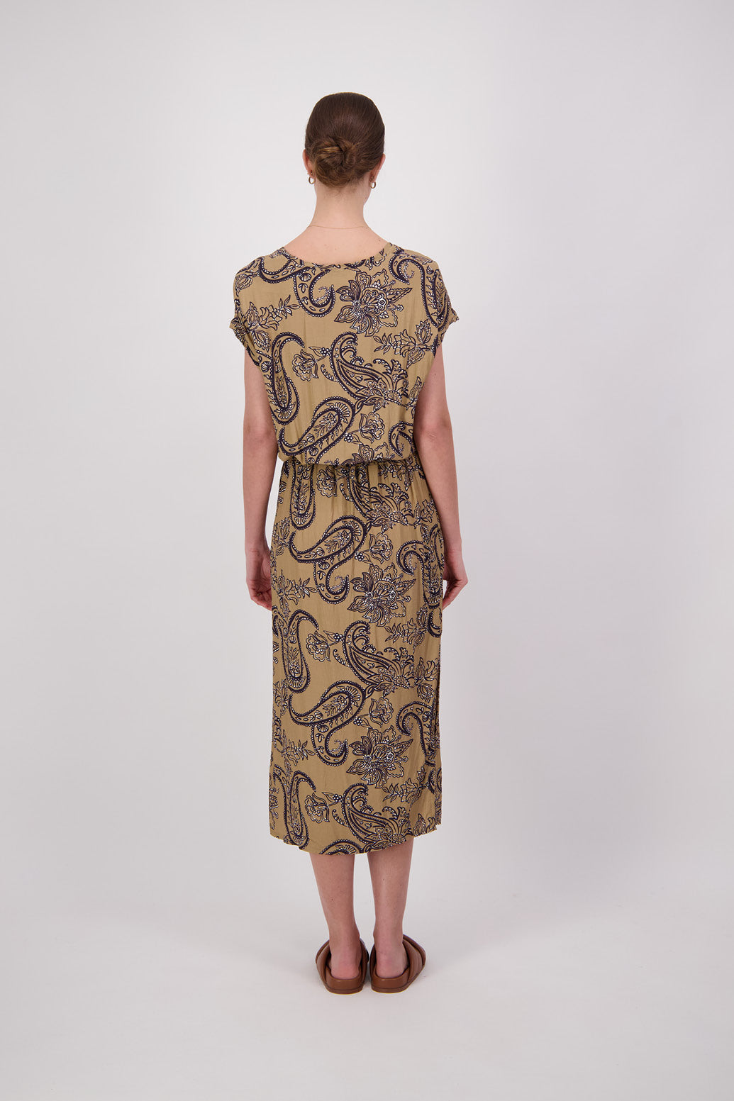 Jayne Camel Paisley Dress