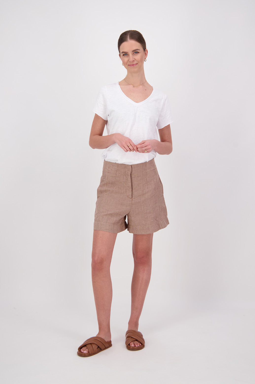 JEN CAMEL HOUNDSTOOTH