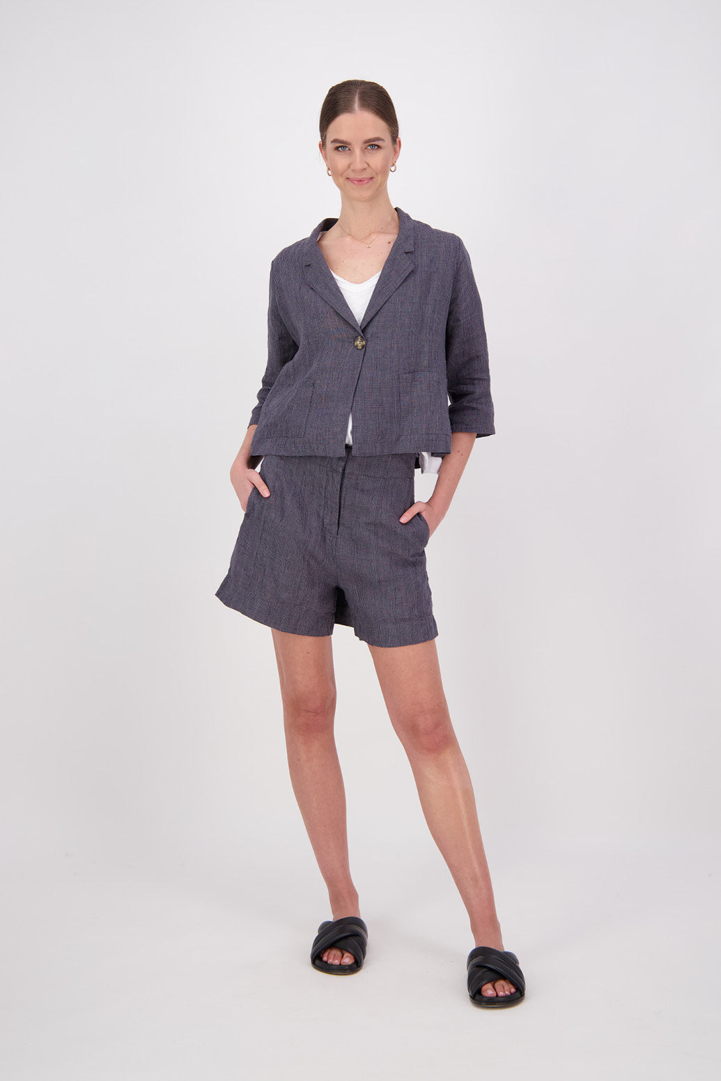 JEN CHARCOAL HOUNDSTOOTH