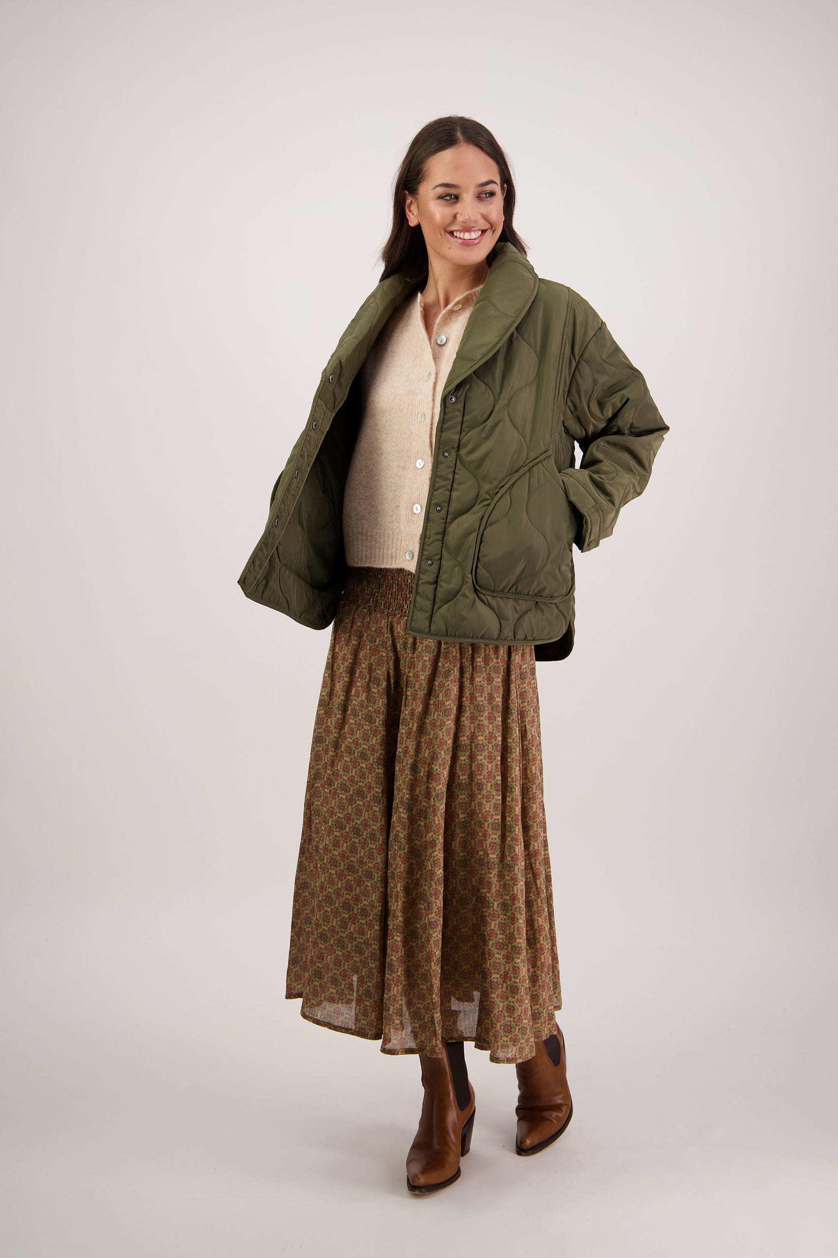 Chapman Quilted Khaki Jacket