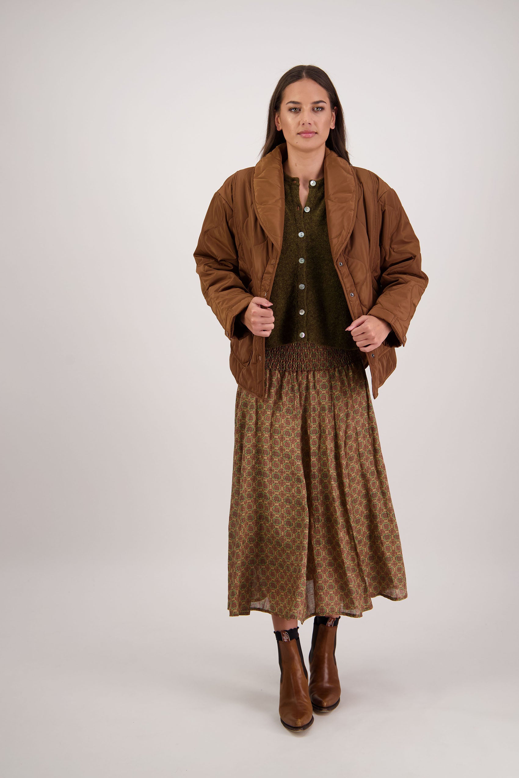 Chapman Quilted Tan Jacket