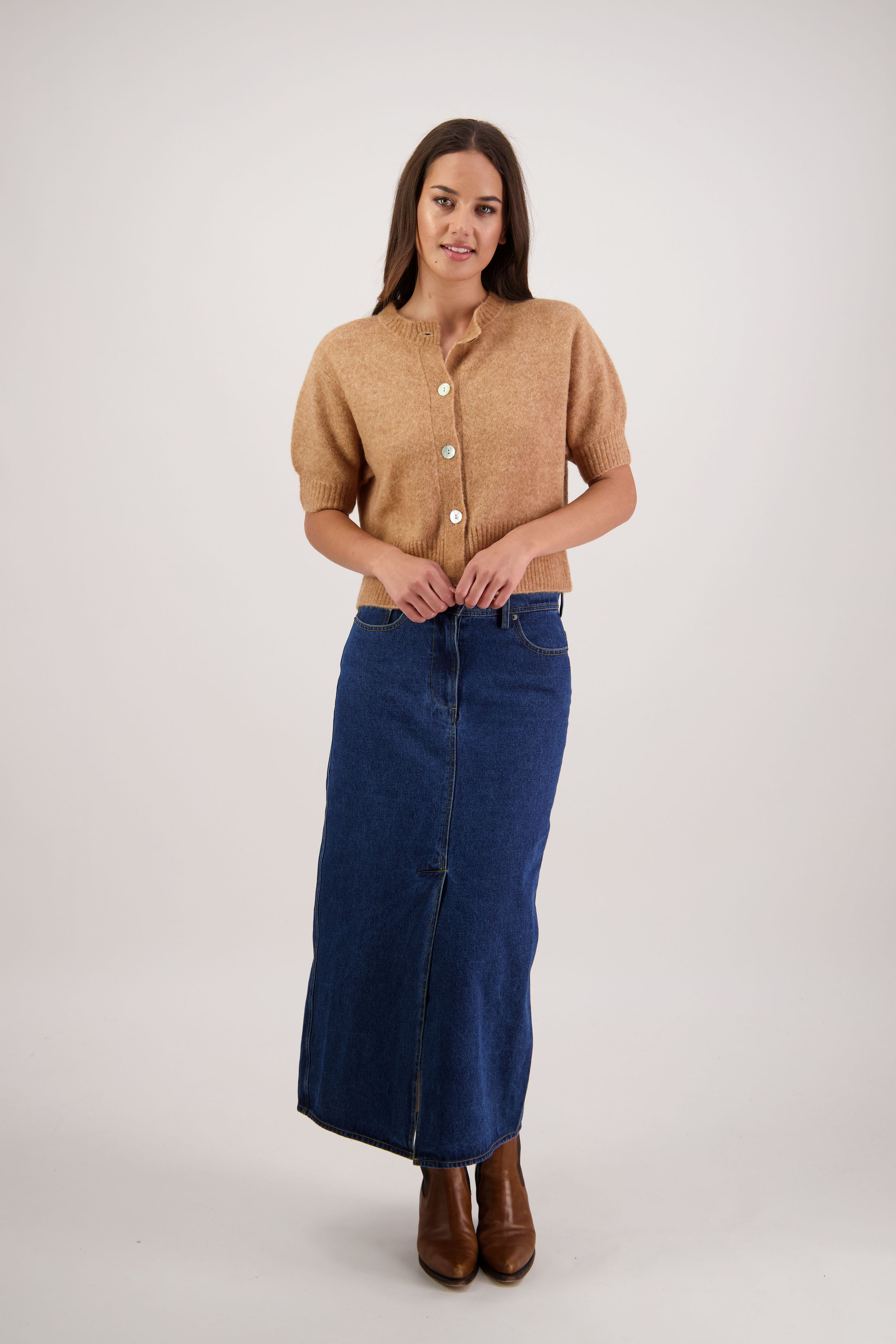 Fancy Tan Knit Cardigan