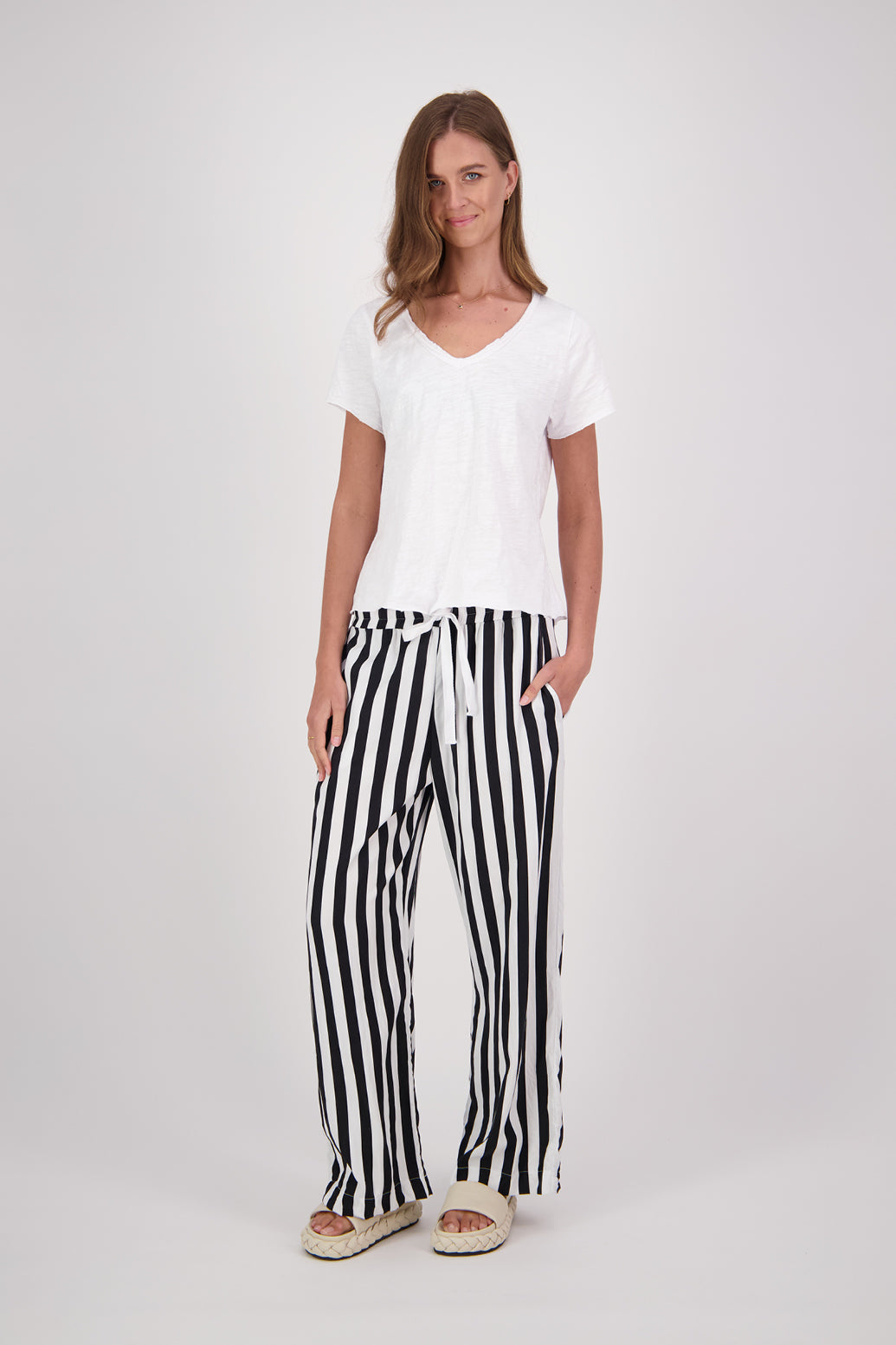 MABEL BLACK/WHITE STRIPE