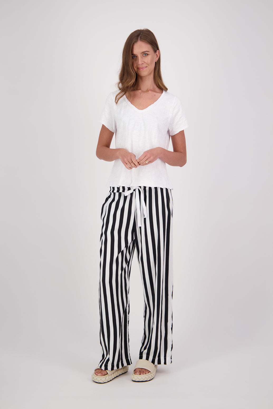 MABEL BLACK/WHITE STRIPE