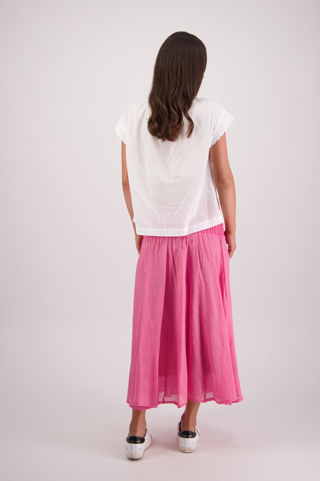 Back view of Briarwood Pandora Skirt in Pale Pink.