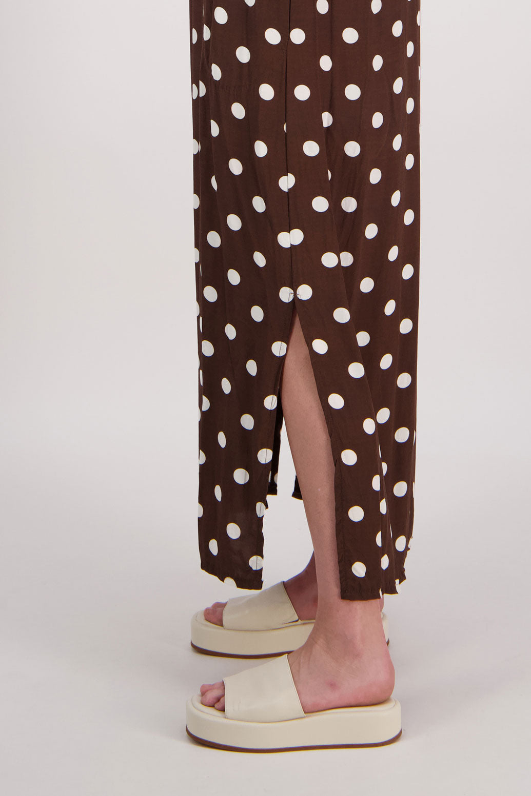 Petunia Maxi Dress with Side Splits + Pockets - Chocolate Spot