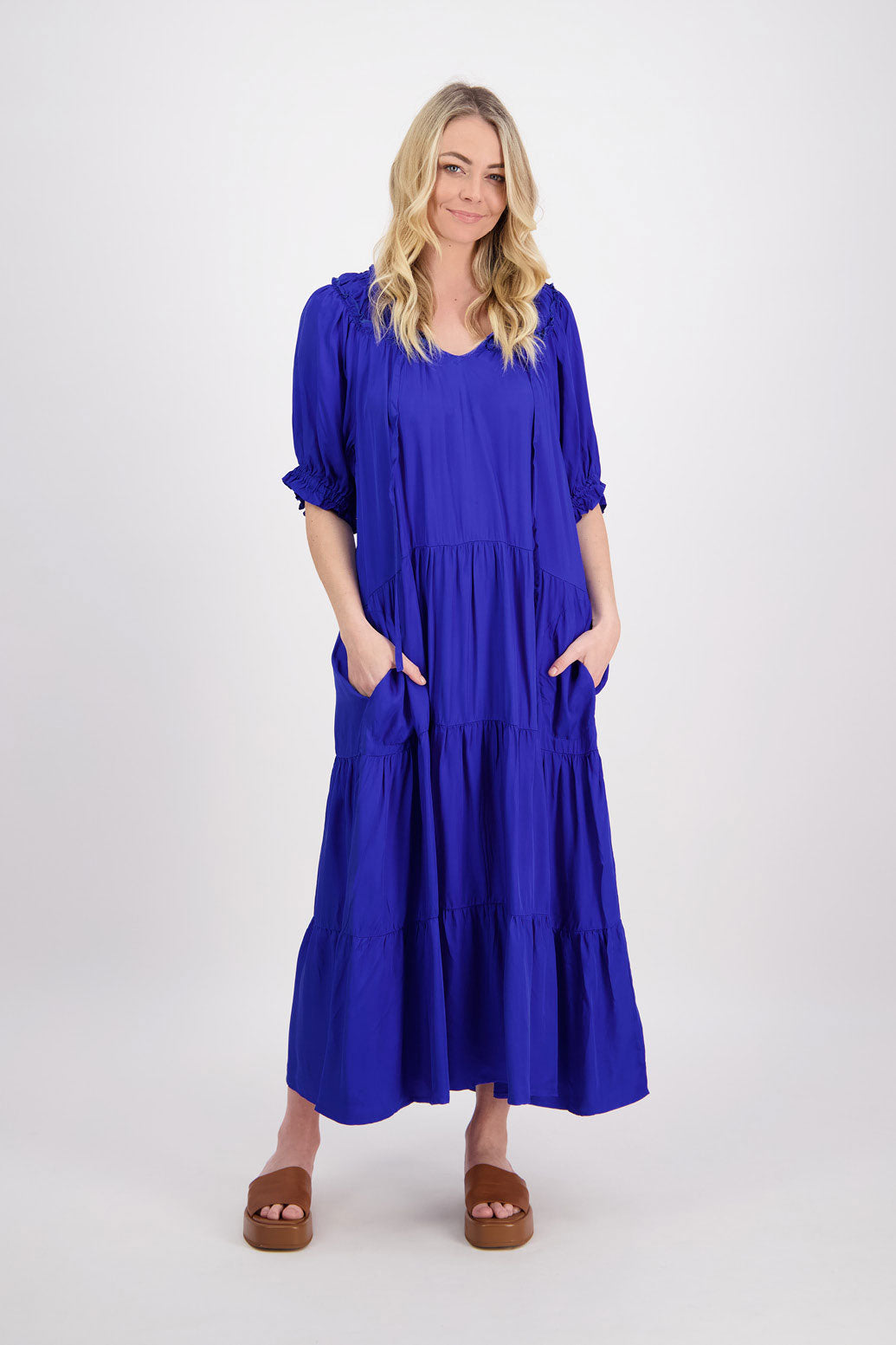 Philomena Bright Blue Dress