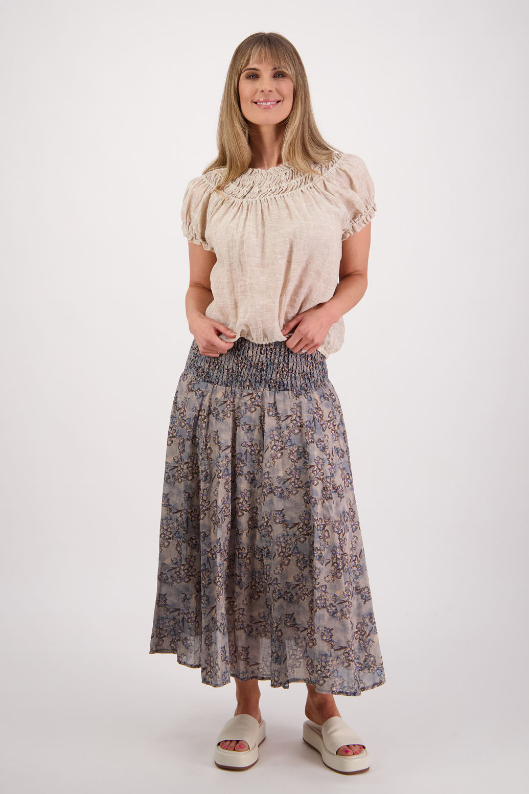 Polly Natural Linen Top
