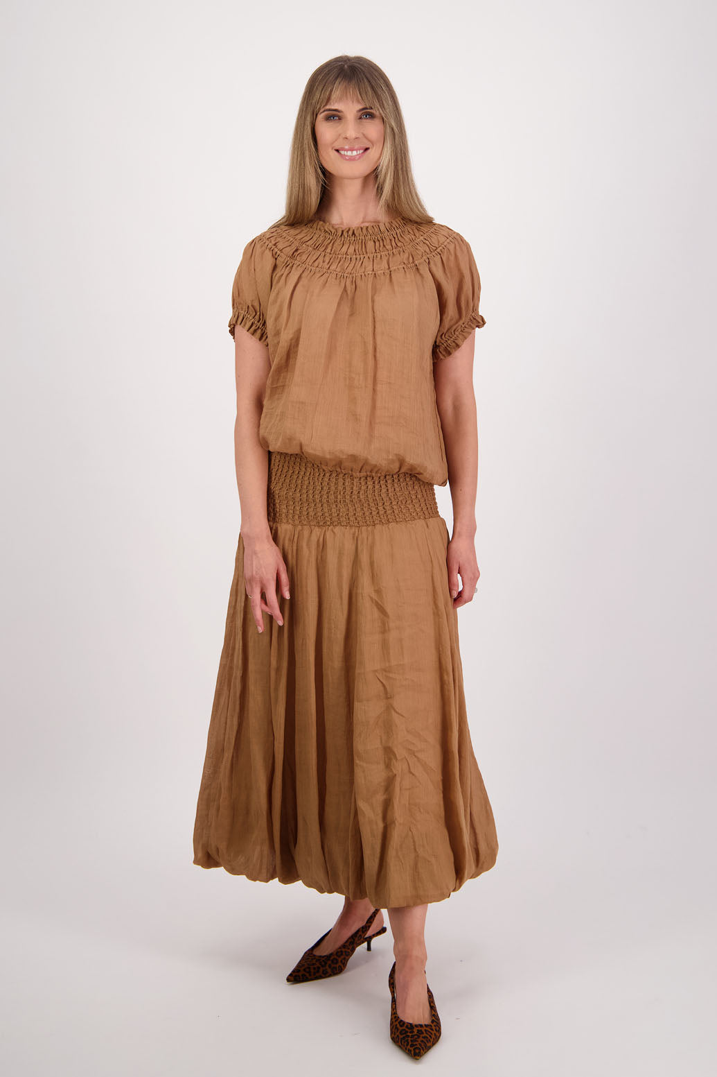 Sal Tan Ramie Top