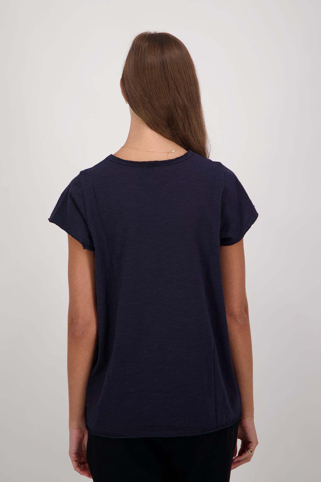 Salma 100% Cotton Short Sleeve T-Shirt - Ink