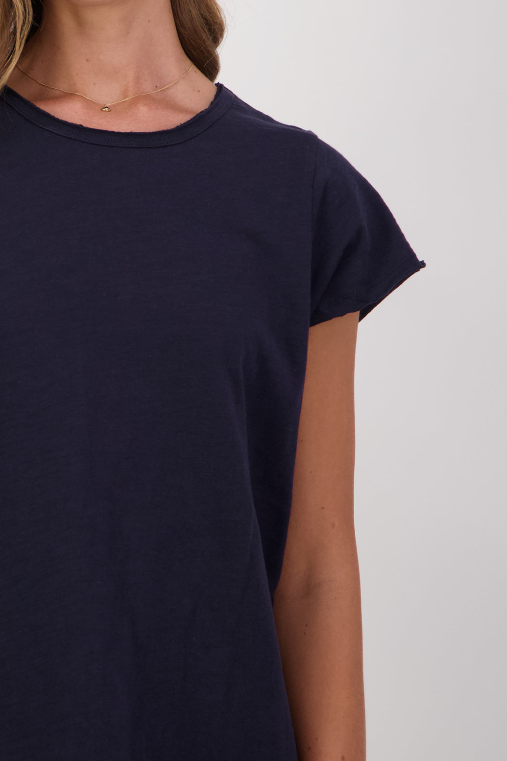 Salma 100% Cotton Short Sleeve T-Shirt - Ink
