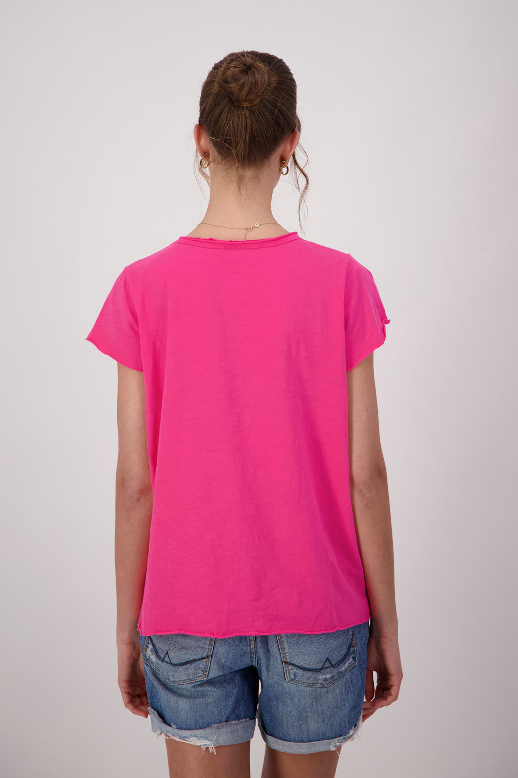 Salma 100% Cotton Short Sleeve T-Shirt - Pink