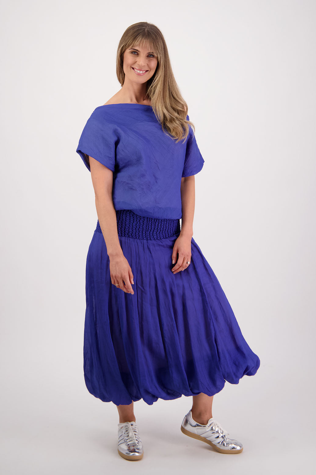 Sarah Royal Ramie Skirt