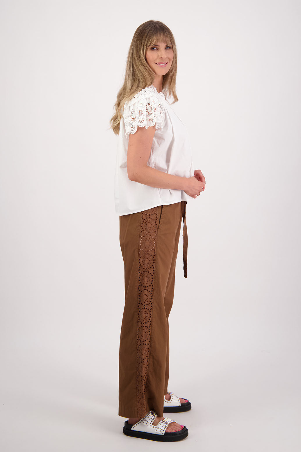 Sunshine Tan Cotton Poplin Pant