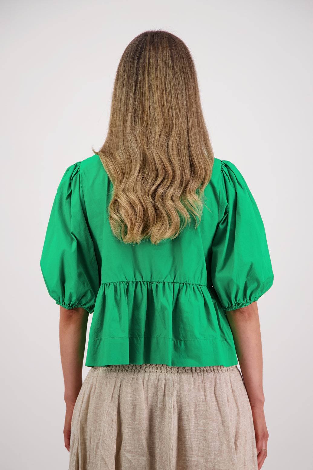 Selena Apple Cotton Poplin Top