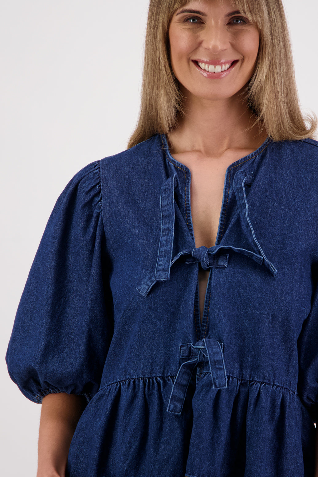Selena Denim Top