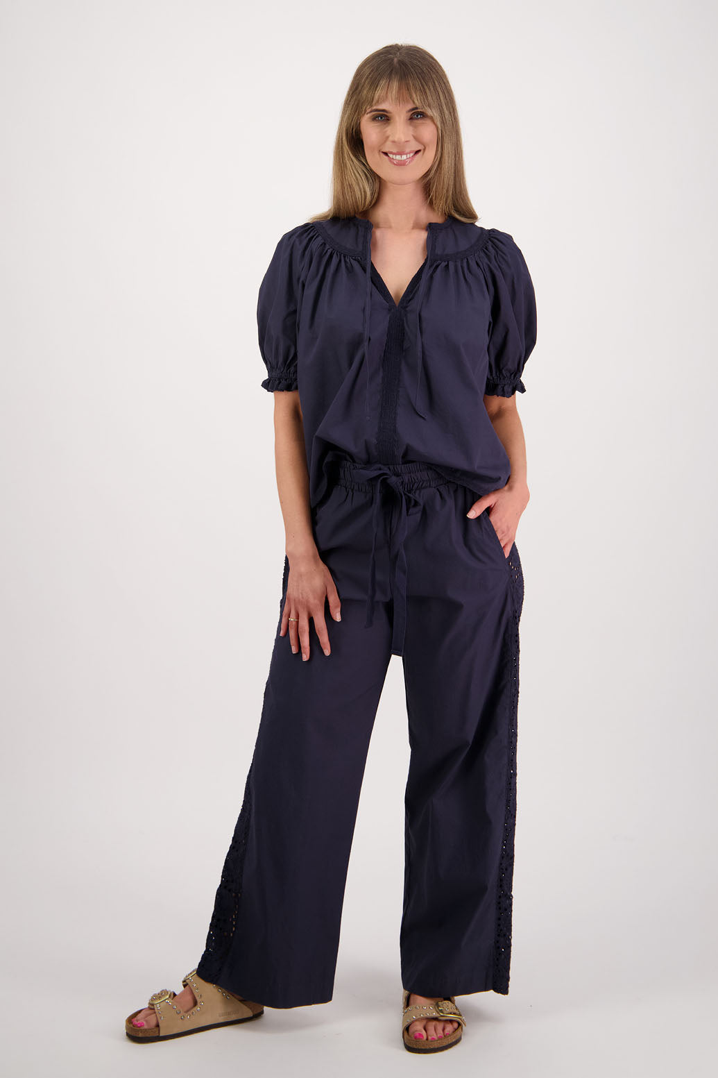 Selma Ink Cotton Poplin Top