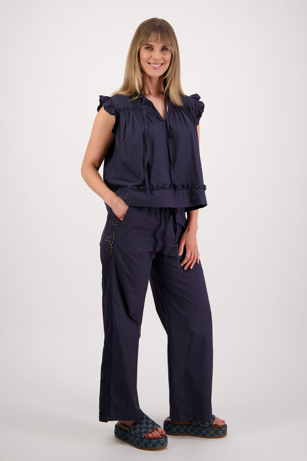 Sunshine Ink Cotton Poplin Pant