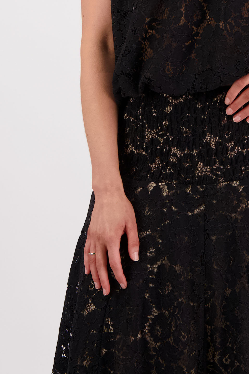 Briarwood NZ, Black Lace Skirt with Bubble Hem - Sparkle