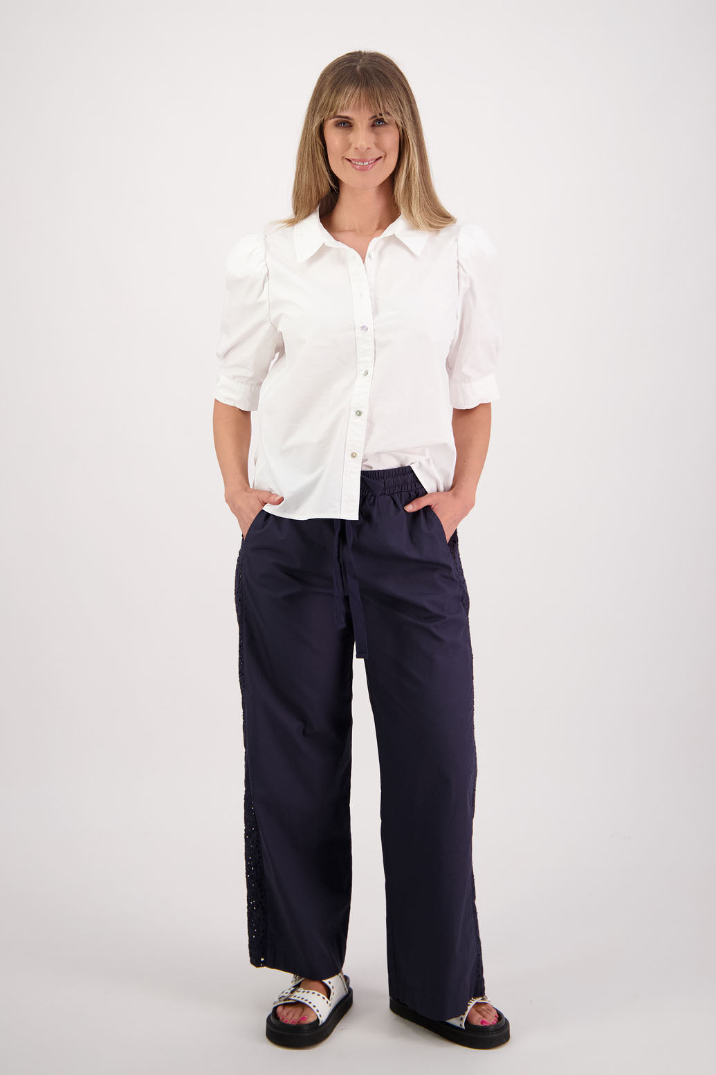 Stella White Cotton Poplin Shirt