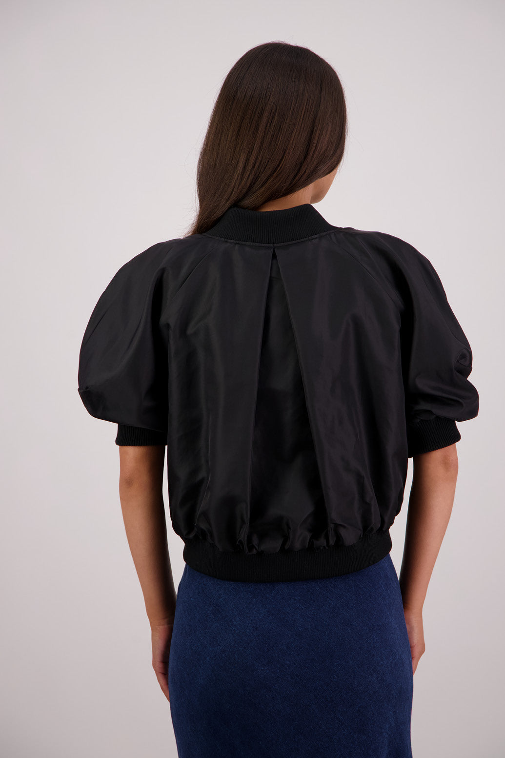 Back view Briarwood Tarzan Bomber Jacket in Black.