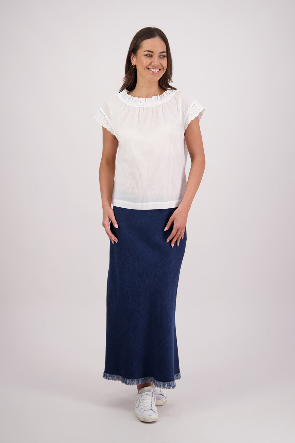 Briarwood Tashi Tencel Denim Skirt, 100% Lyocell.