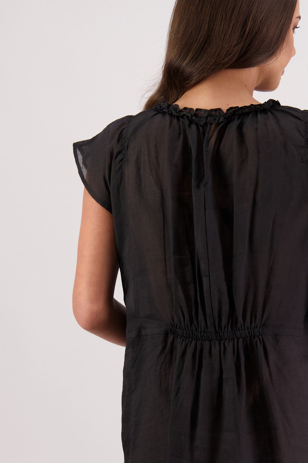 Tawny Black Ramie Dress