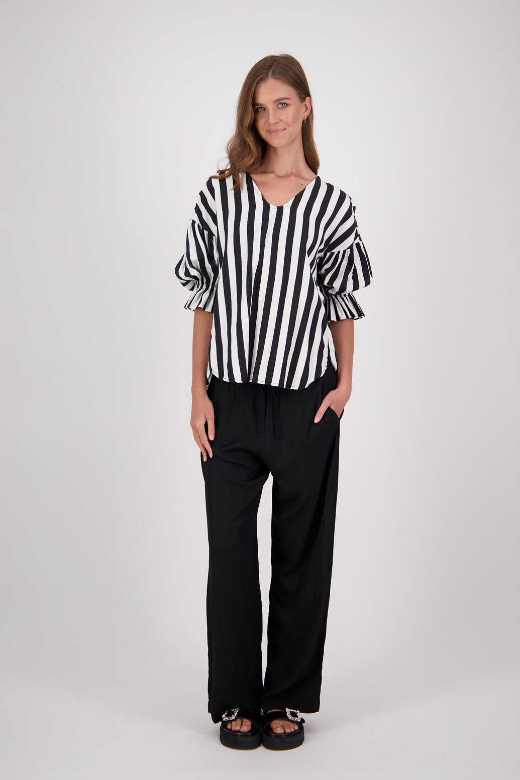 TIMMY BLACK/WHITE STRIPE