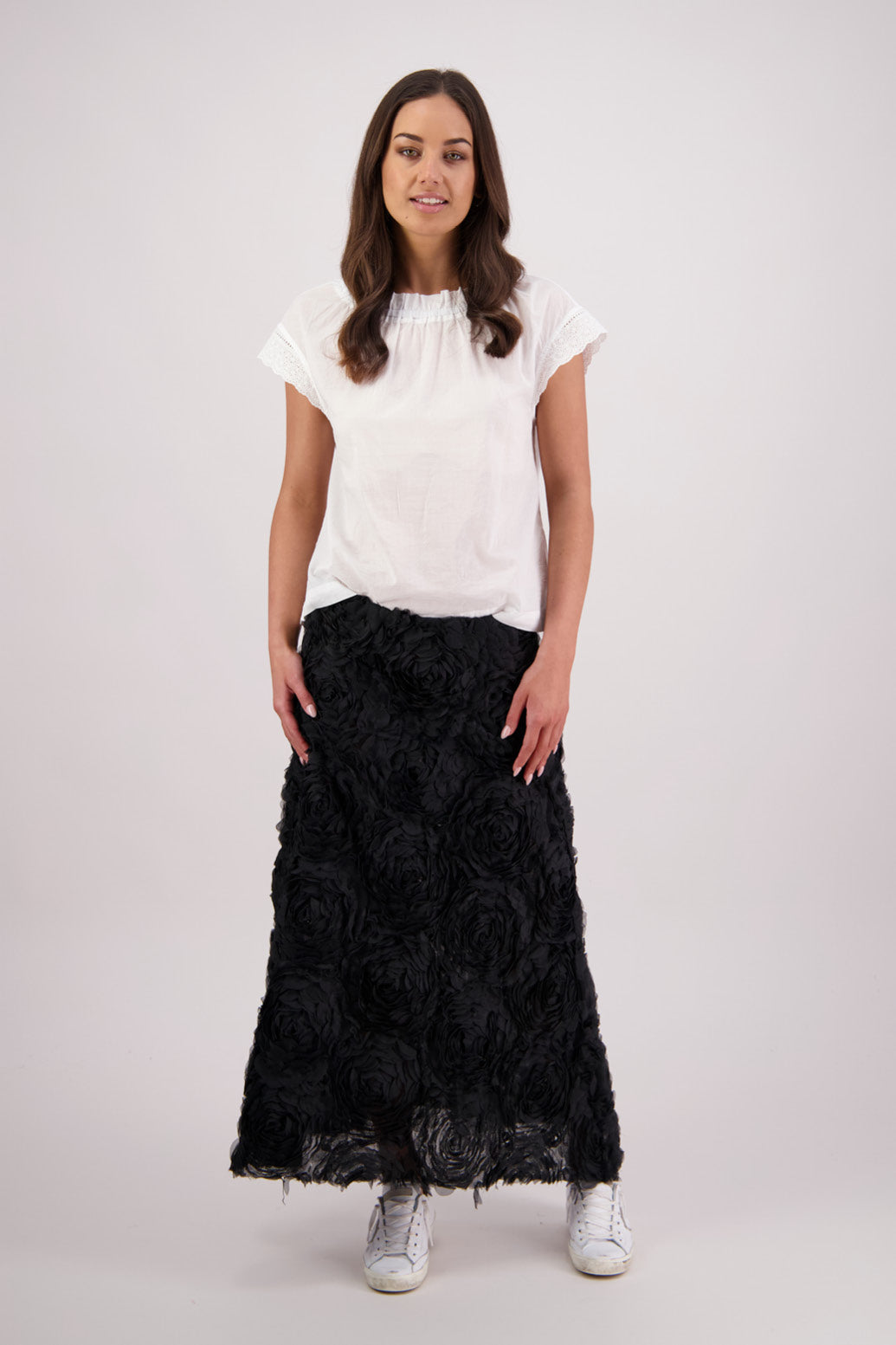 Tova Black Lace Skirt