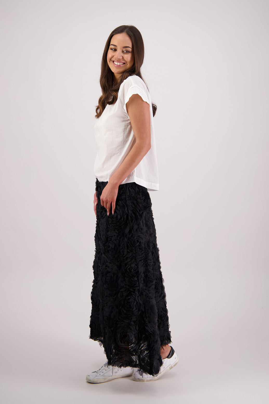 Tova Black Lace Skirt