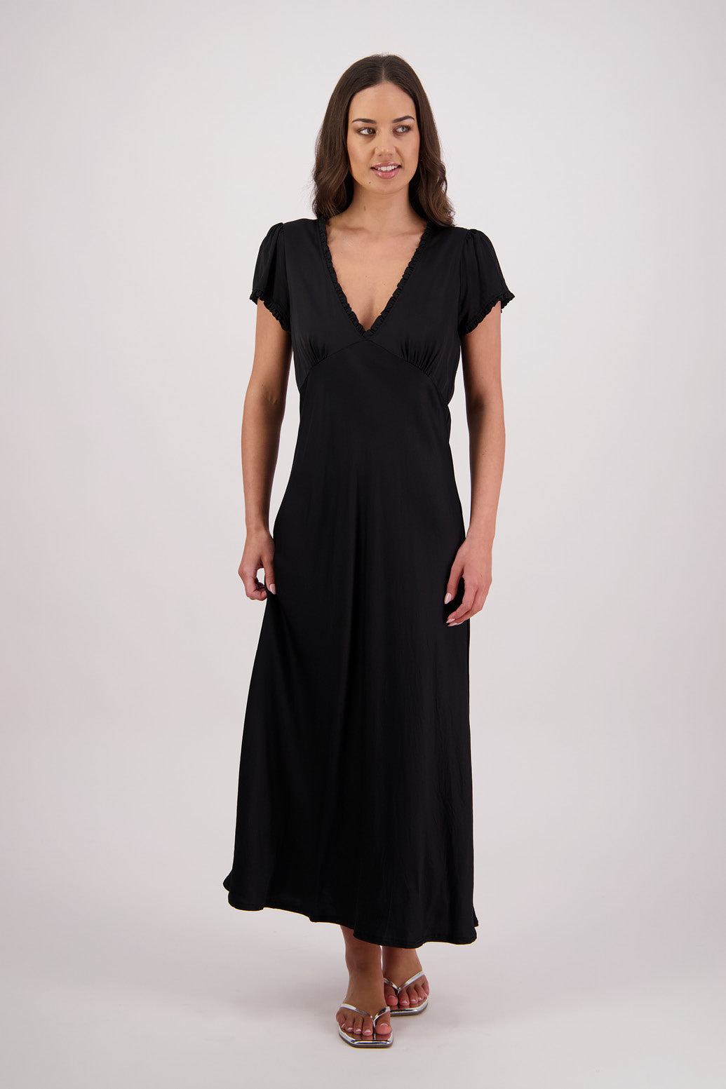 Briarwood Tully Dress in Black, 100% viscose.