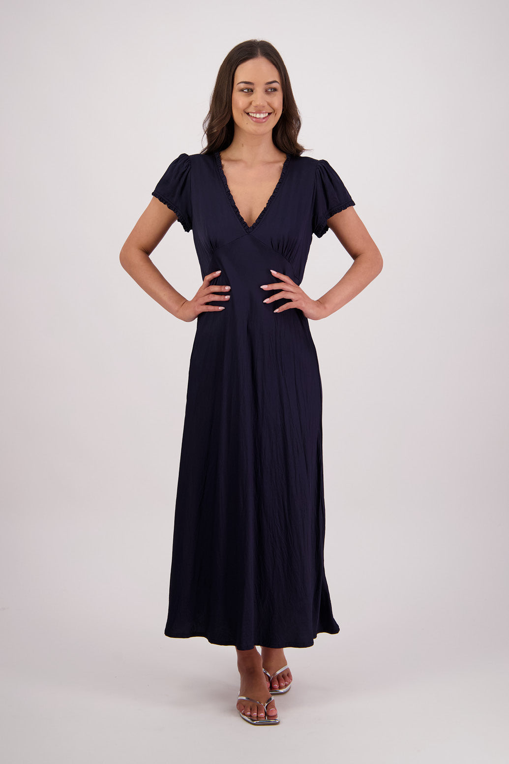 Briarwood Tully Dress in Ink, 100% Viscose.