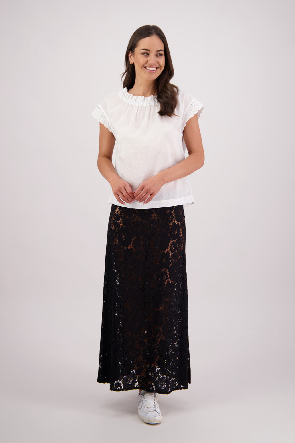 Briarwood Twinkle Lace Skirt in Black.