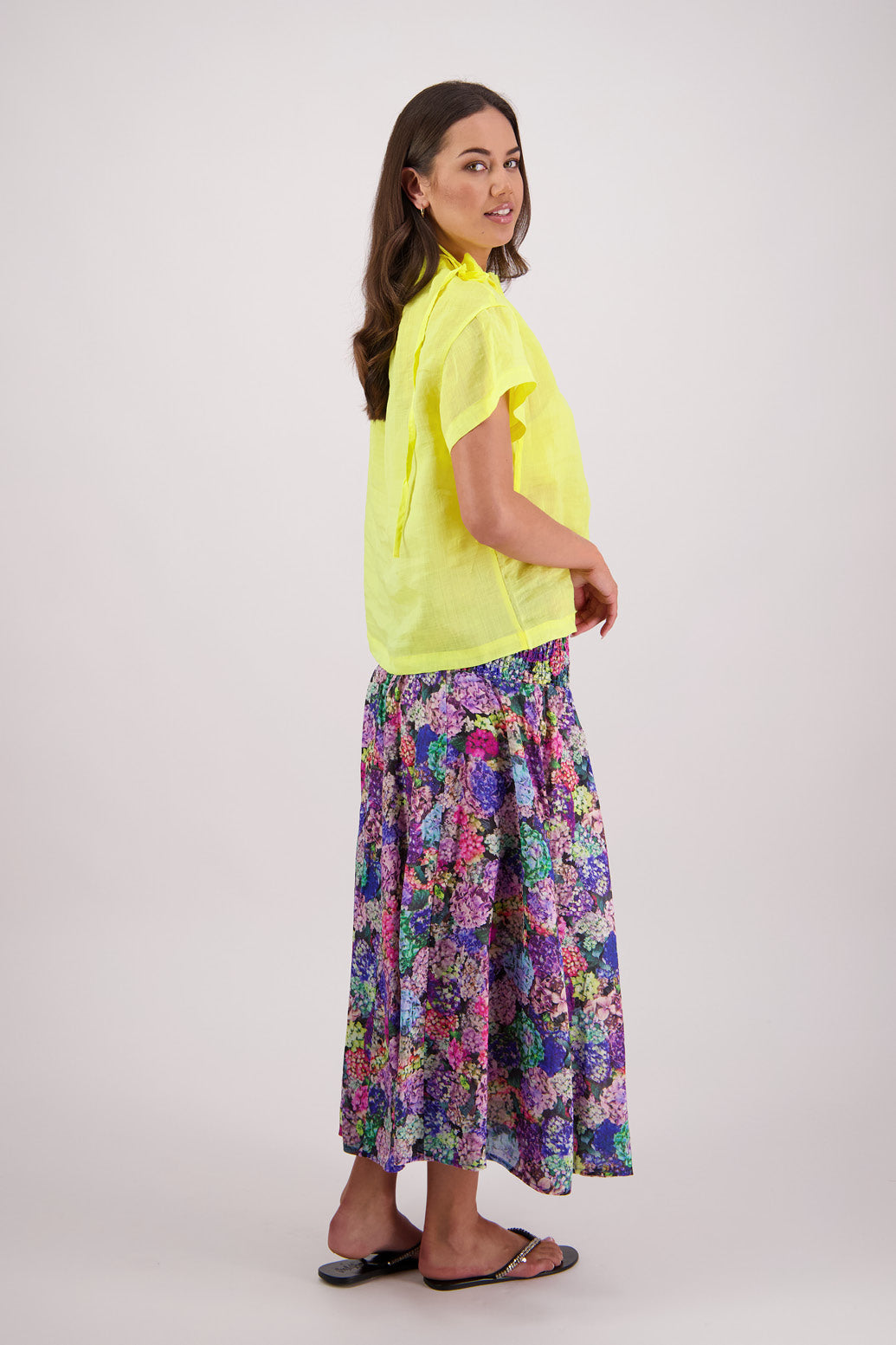 Taffy Yellow Ramie Top