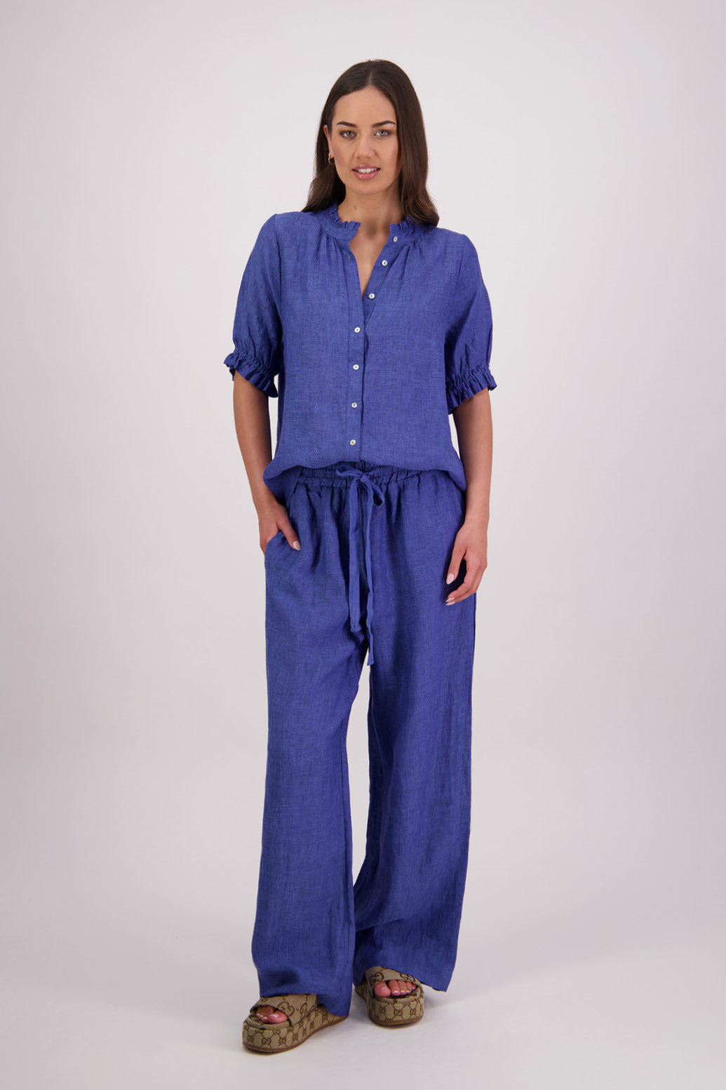 Tom Blue Linen Shirt