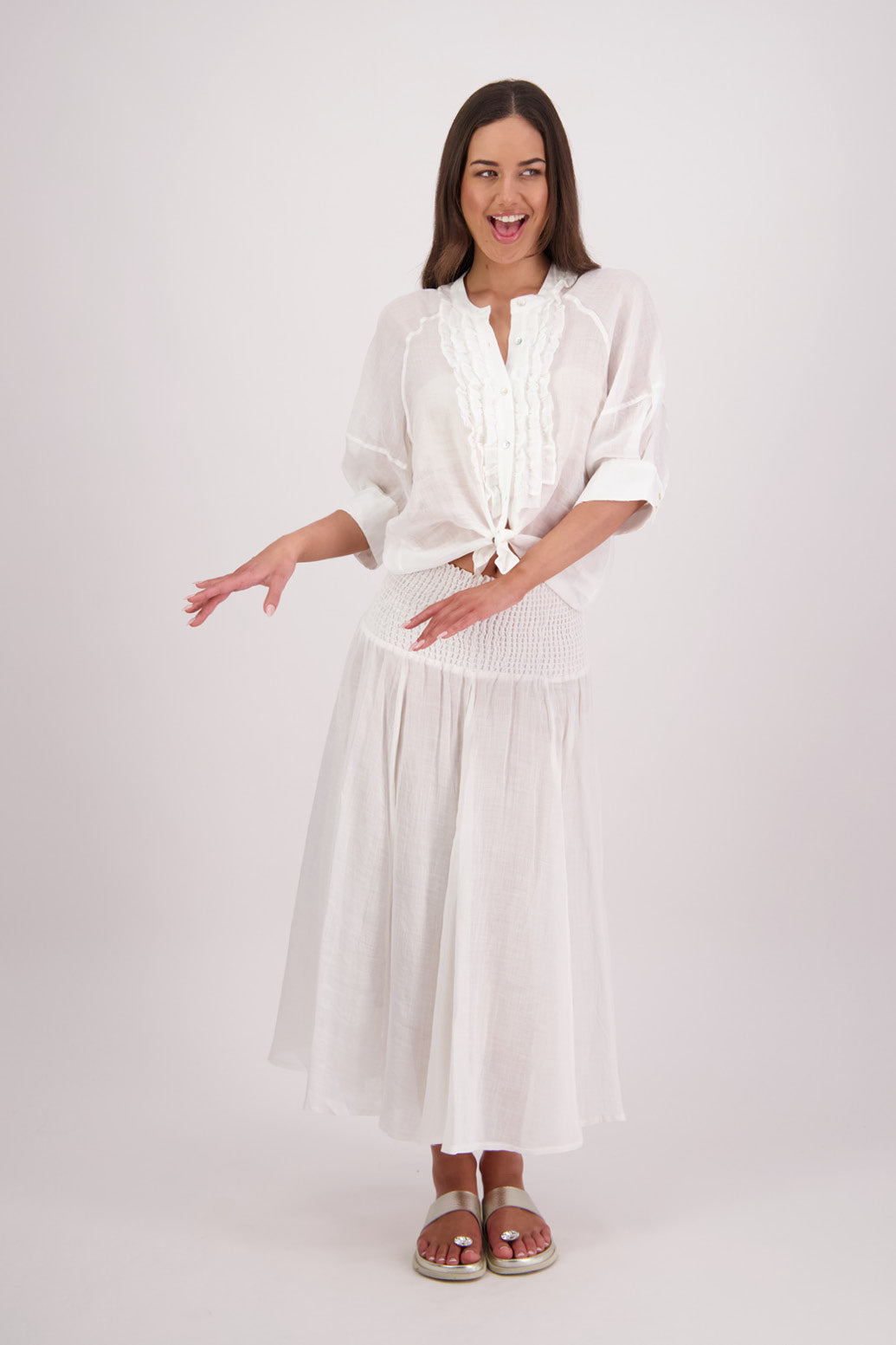 Tiffany White Ramie Shirt