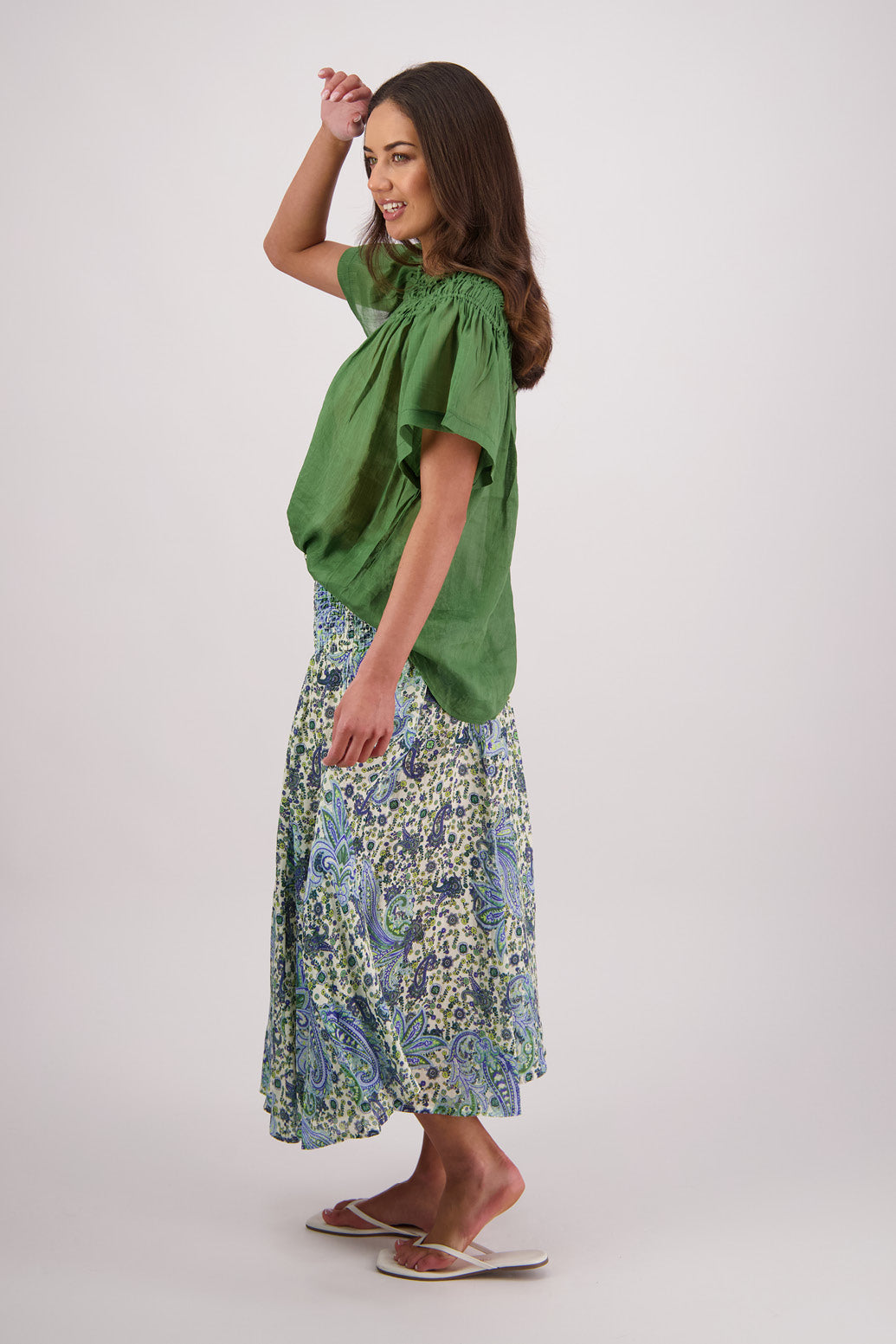 Teddy Green Ramie Top