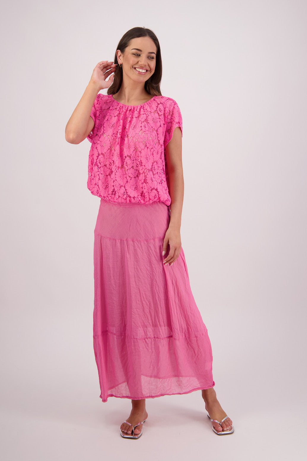 Tutti Pale Pink Ramie Skirt