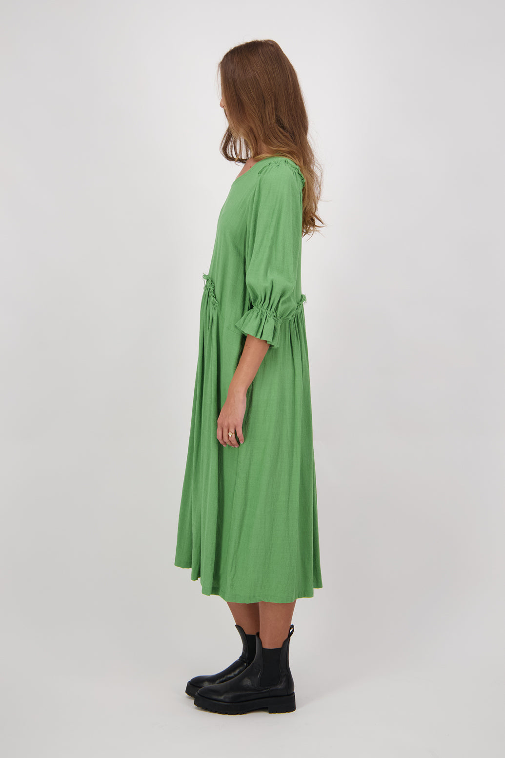 Capri Wool Blend Dress - Green