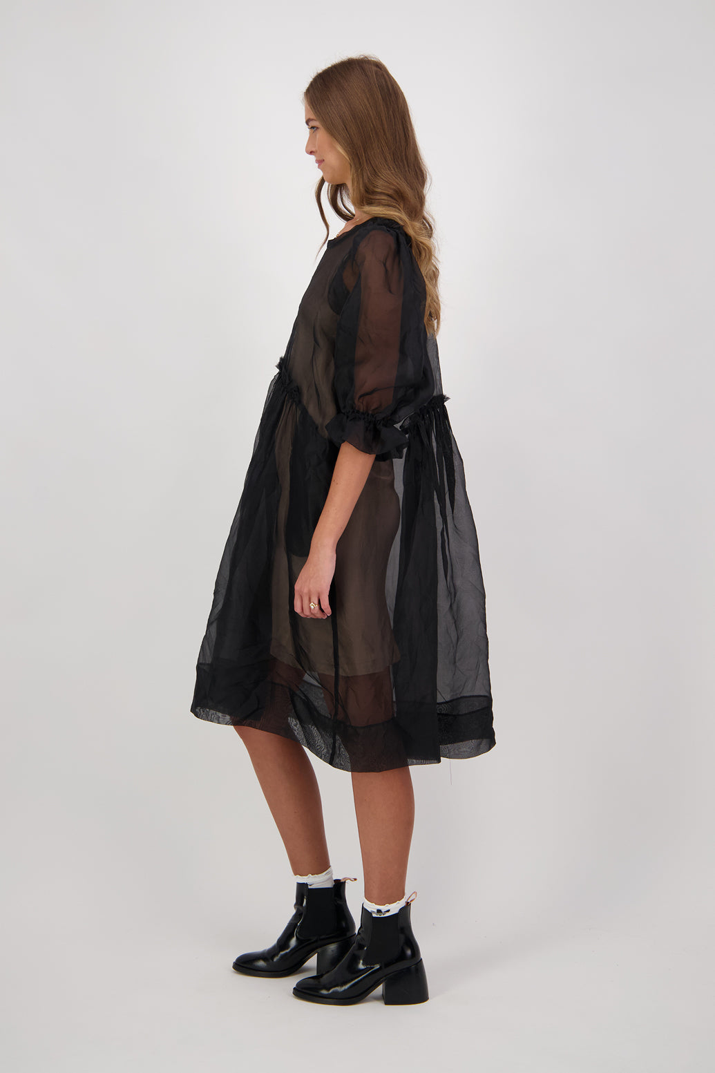 Celine 100% Silk Black Dress