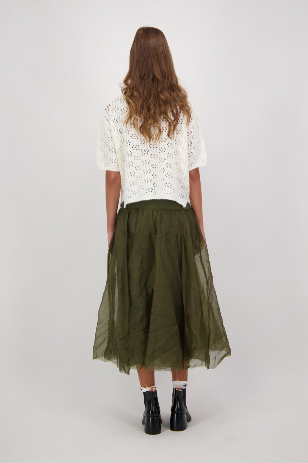 Chanel 100% Silk Skirt - Khaki
