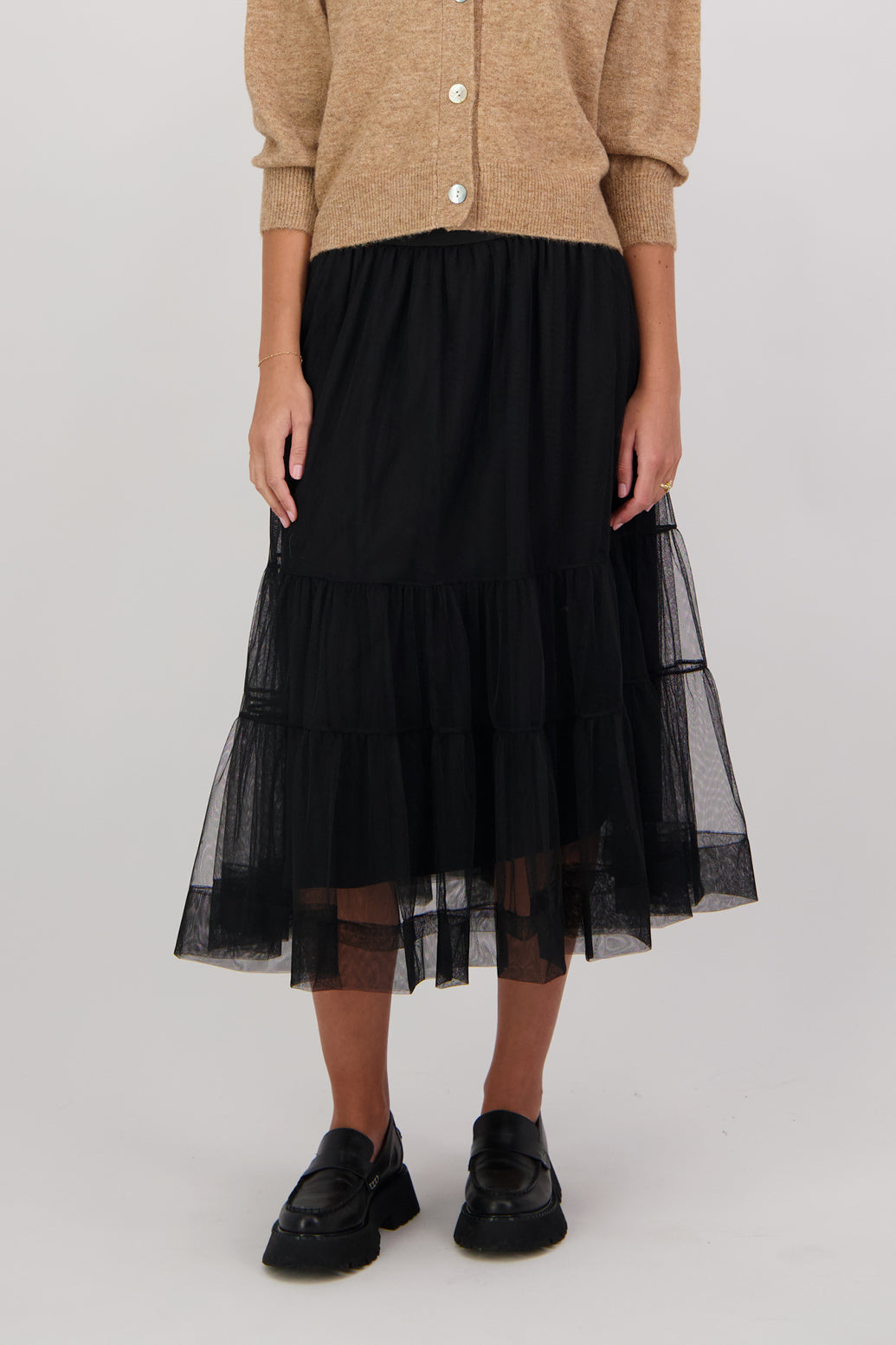 Coco Mesh Skirt - Black