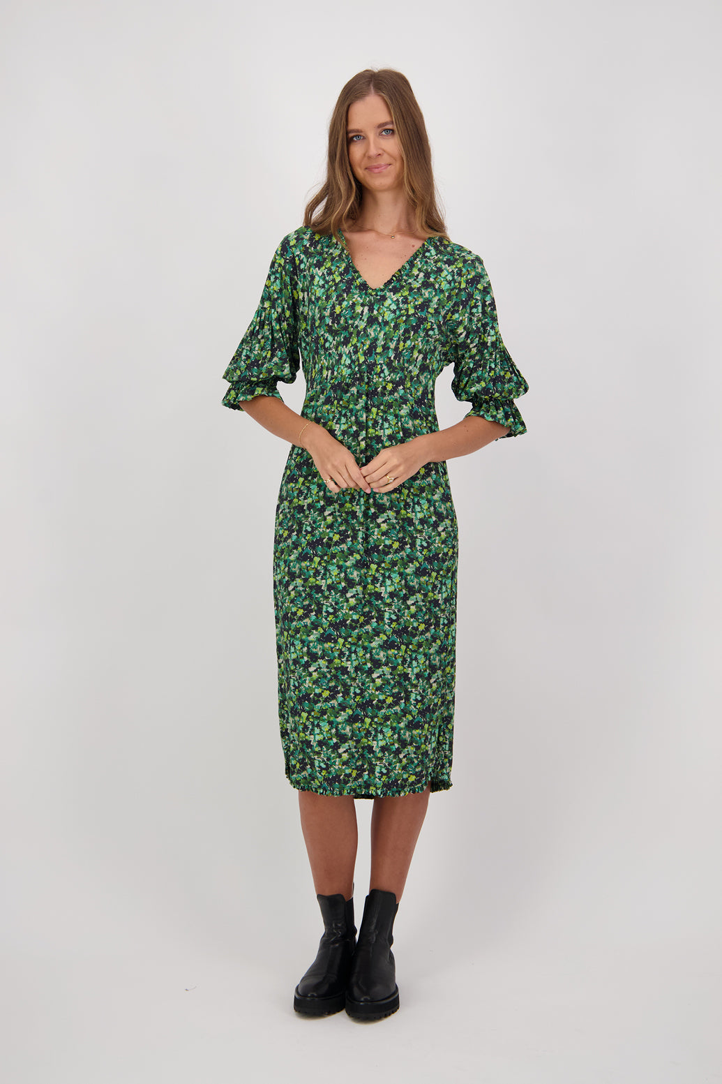 Cooper Green Floral Dress