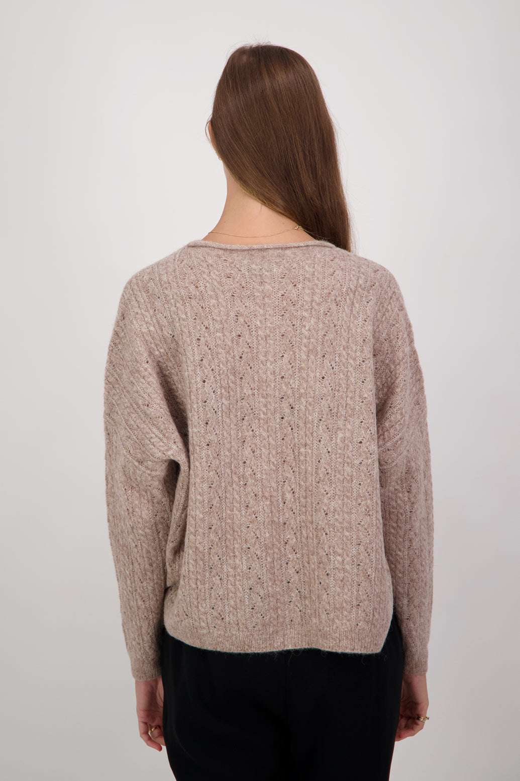 Dixie Brown Alpaca/Wool Blend Sweater