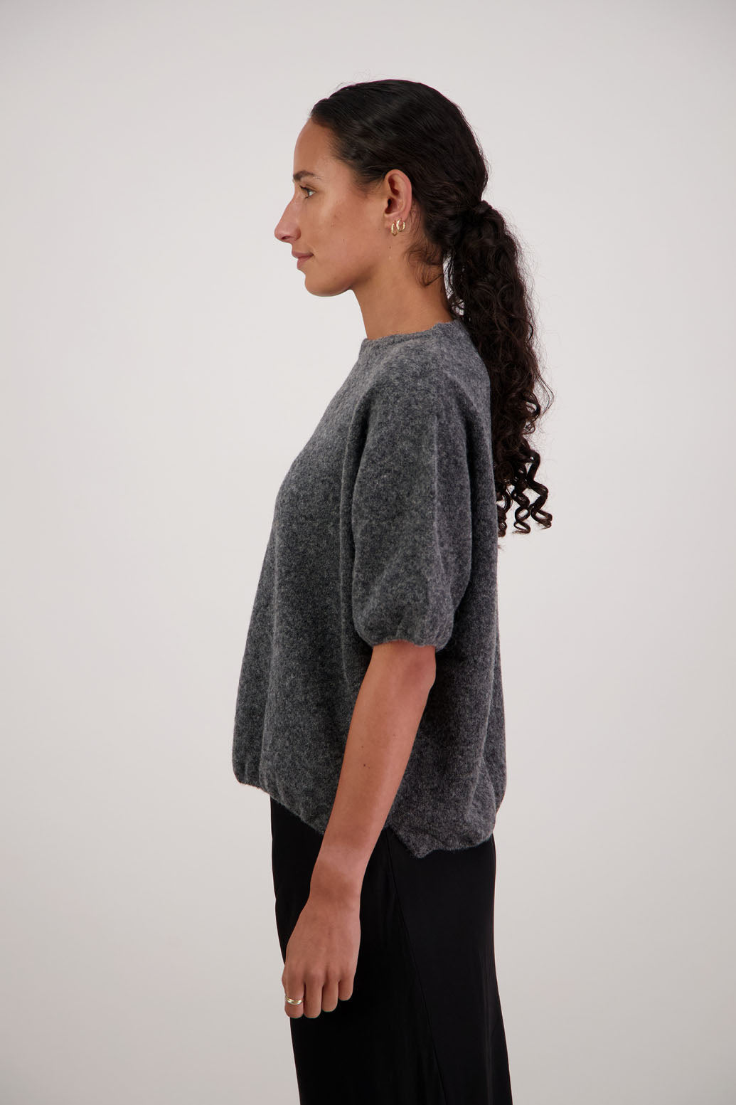 Faith Charcoal Knit Top